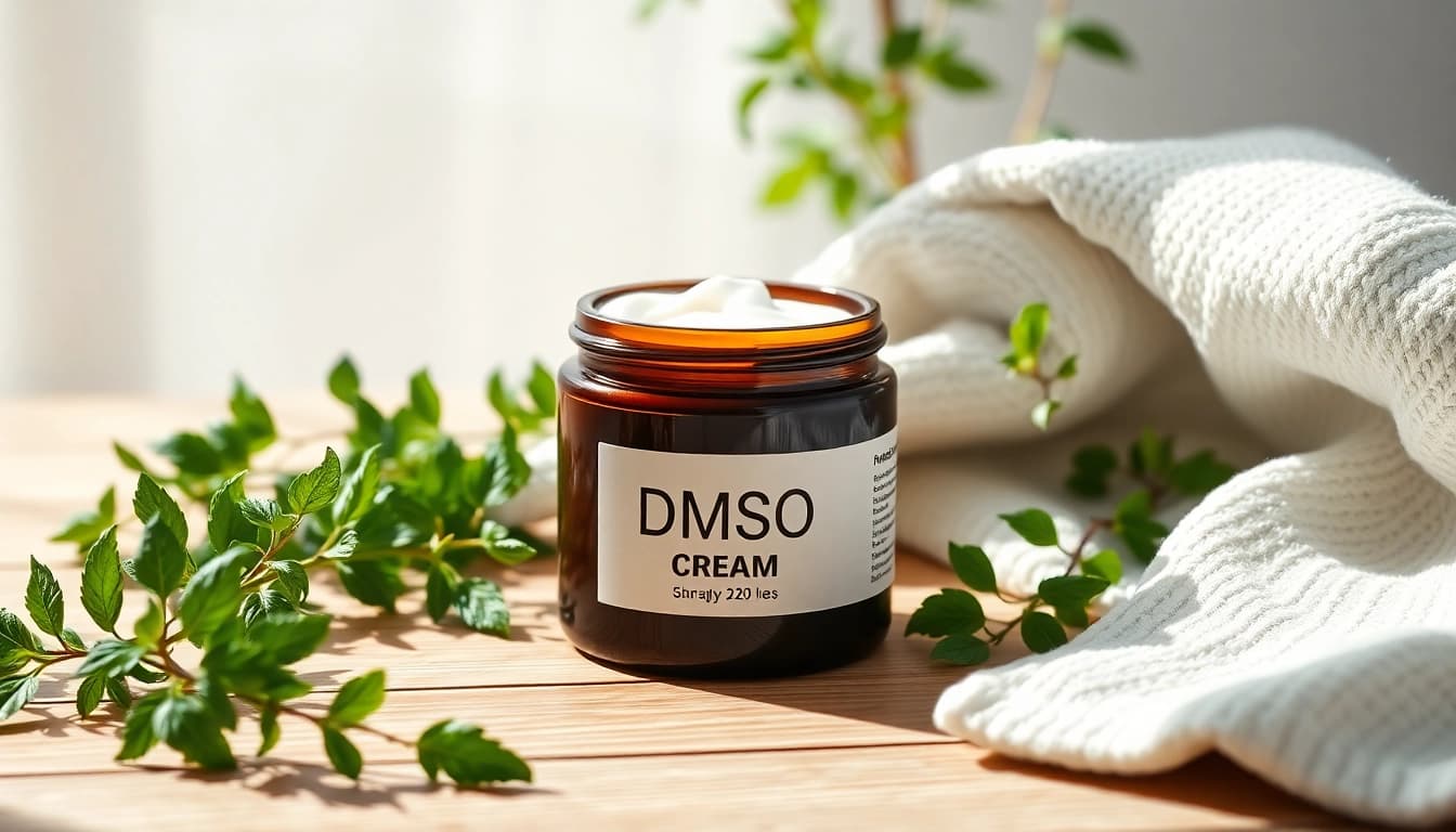 Discover the soothing benefits of dmso cream in a serene, nature-inspired setting.