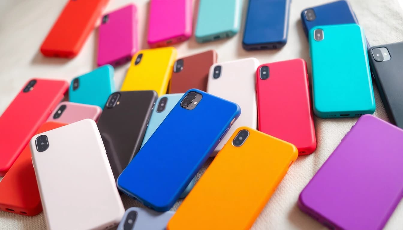 Showcase of phone cases wholesale suppliers with diverse designs and vibrant colors