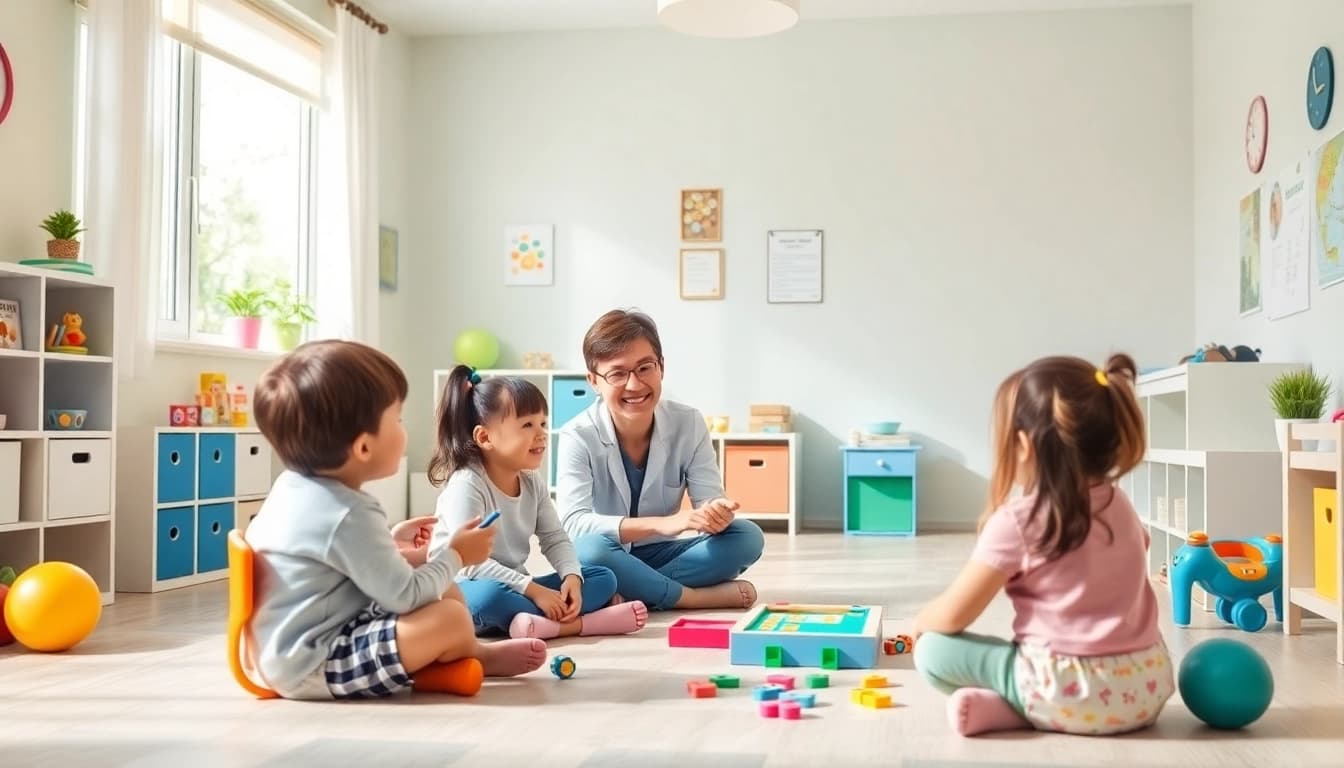 Engaging therapy session showcasing ABA therapy for kids in a vibrant and supportive environment.