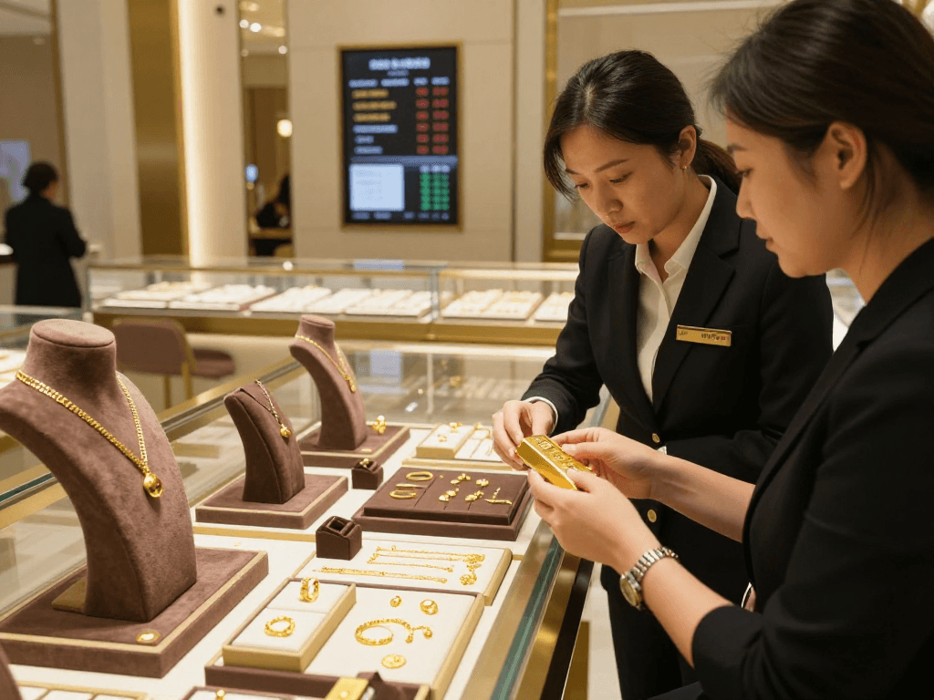 mantra88 login access on elegant gold buying screen in jewelry shop