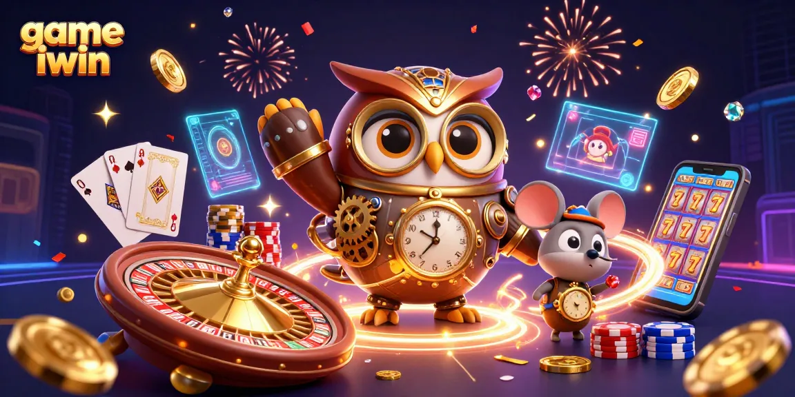 Experience the excitement of game iwin with vibrant casino illustrations and dynamic characters.