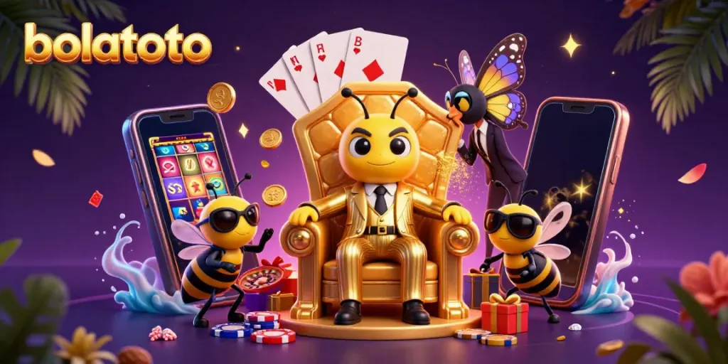 Experience thrilling bolatoto action with vibrant characters and casino elements in a dynamic 3D scene.