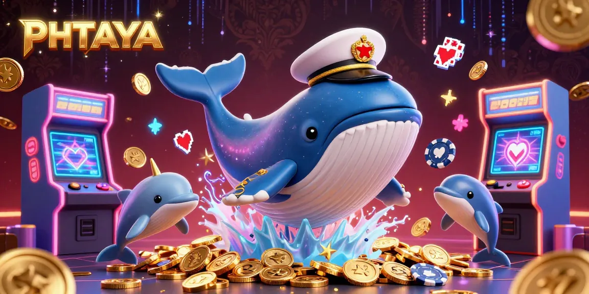 Engage with PHTAYA's exciting whale and dolphin adventure in a captivating casino-themed scene.