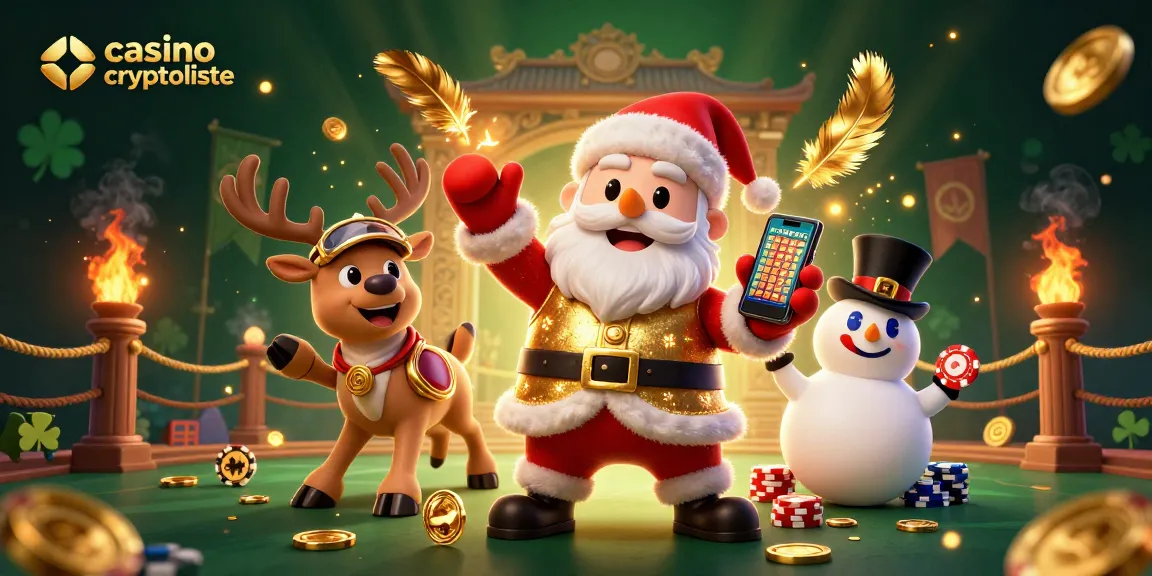 Jouer au casino crypto liste avec des personnages 3D animés en pleine action dans une scène festive.