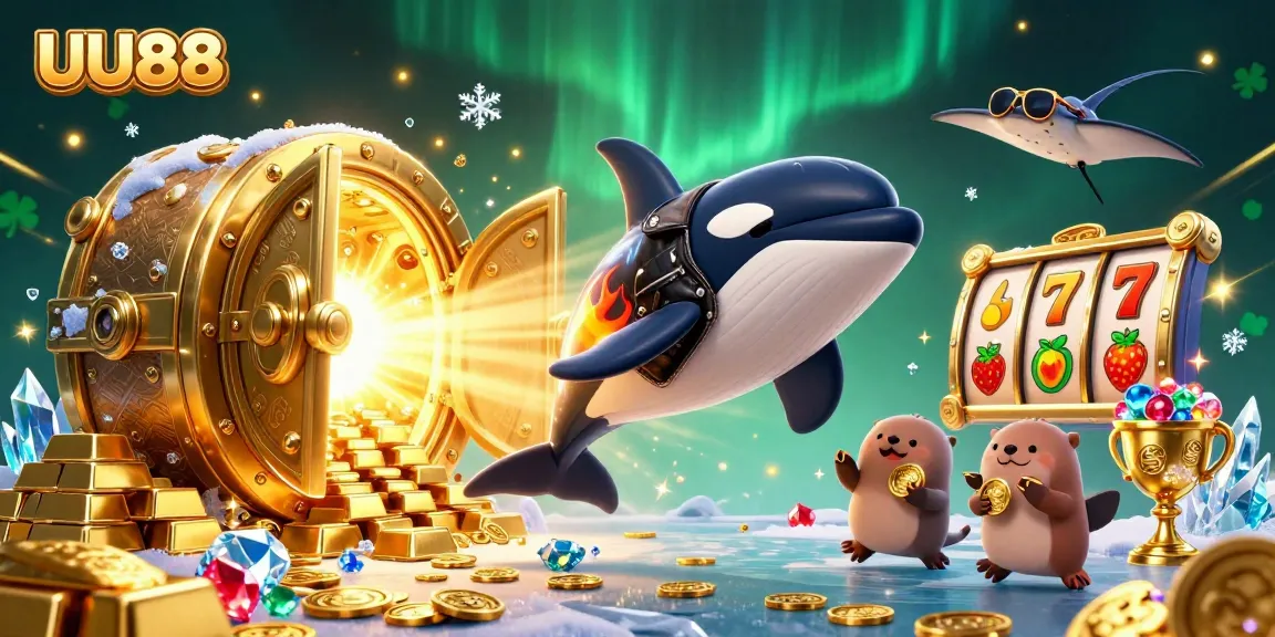 Engage in thrilling gameplay with UU88 as the cartoon orca, stingray, and sea otters celebrate riches.