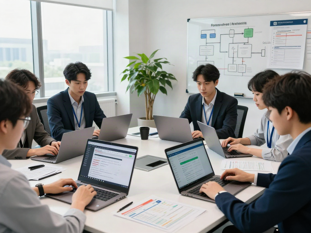 Team analyzing 먹튀스팟 검증사이트 for online betting safety and verification.