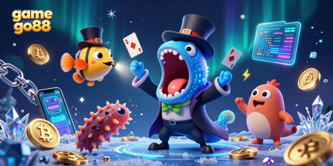 Experience exciting gameplay in game go88 with our vibrant, dynamic 3D illustration of an underwater casino scene.