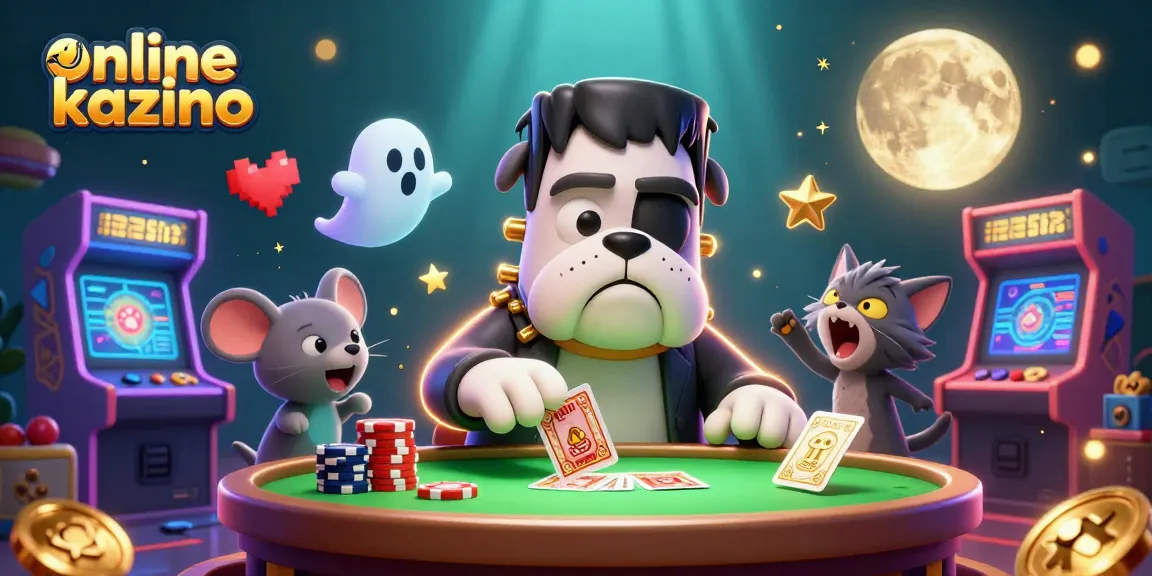 V online kazino igrah dealerja predstavlja Frankenstein, medtem ko duh miške lebdi nad čipi.