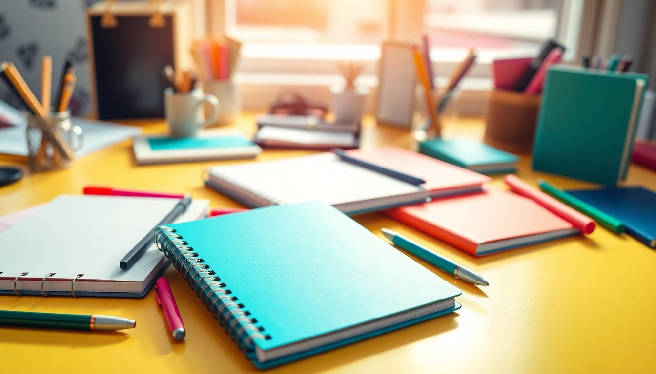 Engaging display of Stylus-Friendly Planners showcasing diverse designs and stationery accessories.