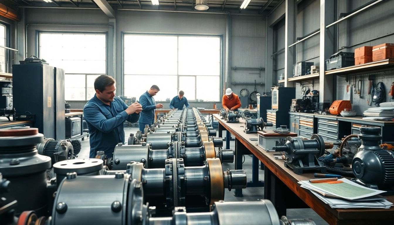 Efficient hydraulic cylinder repair process in a well-lit workshop environment.