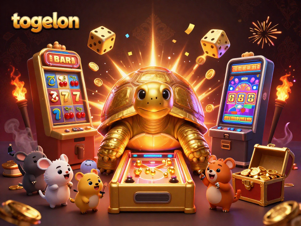 Engage with togelon as fun-filled animals savor a jackpot scene full of vibrant casino elements.