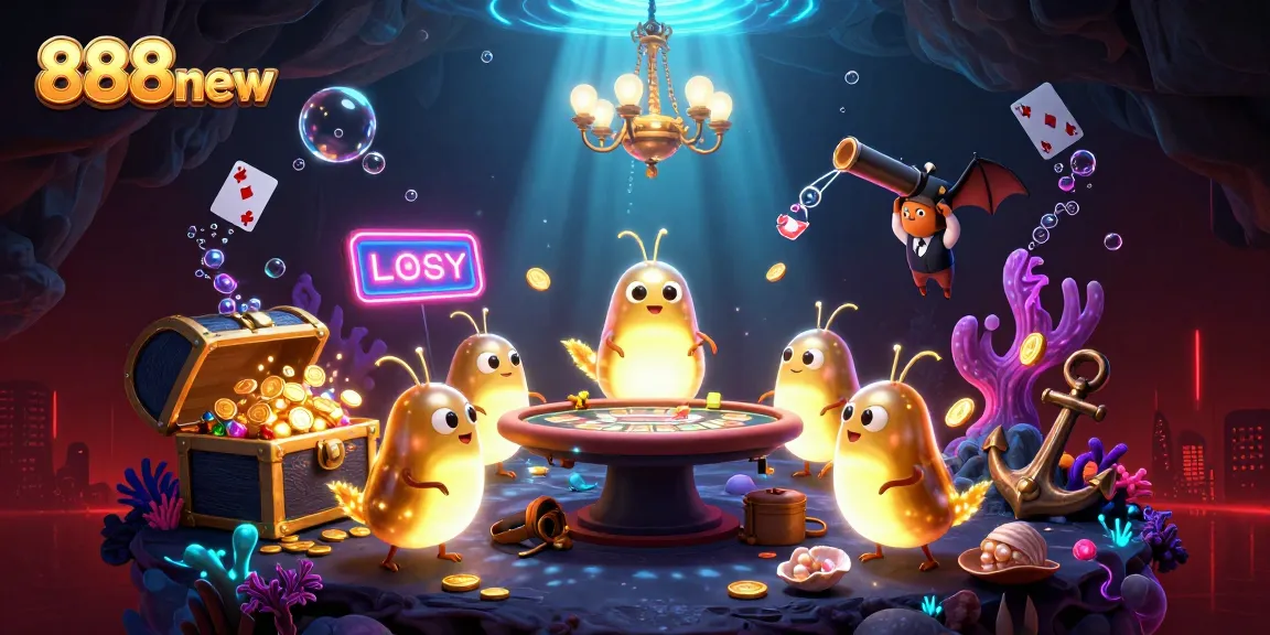Experience thrilling casino action at 888new with interactive glowworms and vibrant treasures.