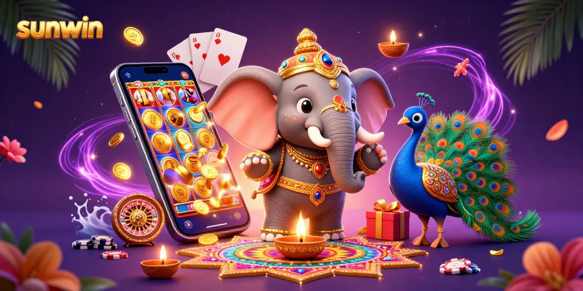Experience sunwin's thrilling slot adventures with vibrant characters and energetic casino elements.