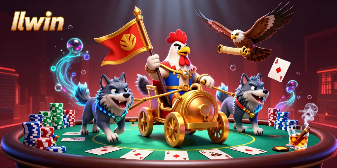 Engage in thrilling poker adventures with llwin’s illustrated casino scene showcasing intense gameplay.