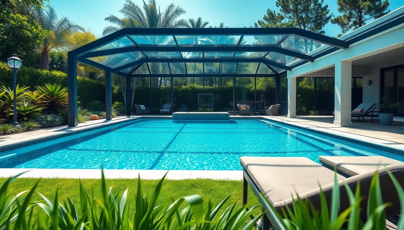 Experience the elegant design of a Pool Enclosure enhancing a vibrant outdoor space.