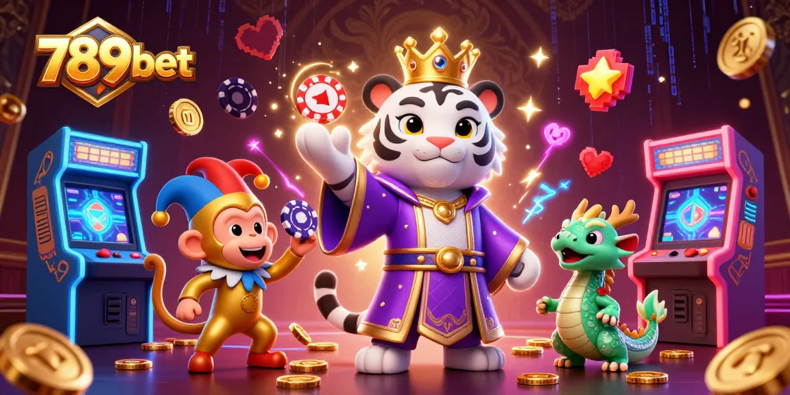 Experience the thrilling world of 789bet with an intricate 3D casino illustration highlighting gaming characters and elements.