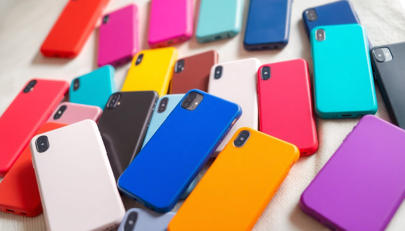 Showcase of phone cases wholesale suppliers with diverse designs and vibrant colors