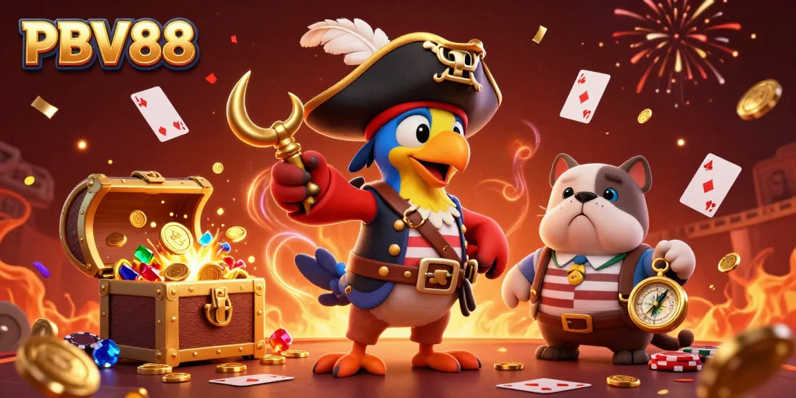 Experience thrilling fun at PBV88 with this dynamic illustration of engaging casino games.
