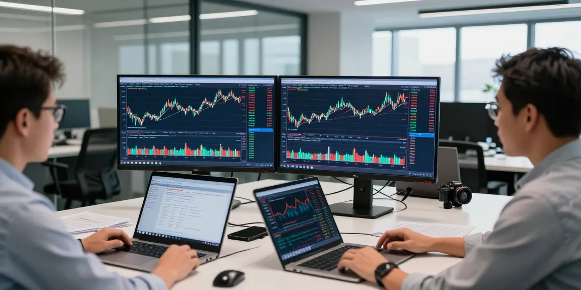 Data analysts reviewing London gold historical Kline API trends in a modern office setting.