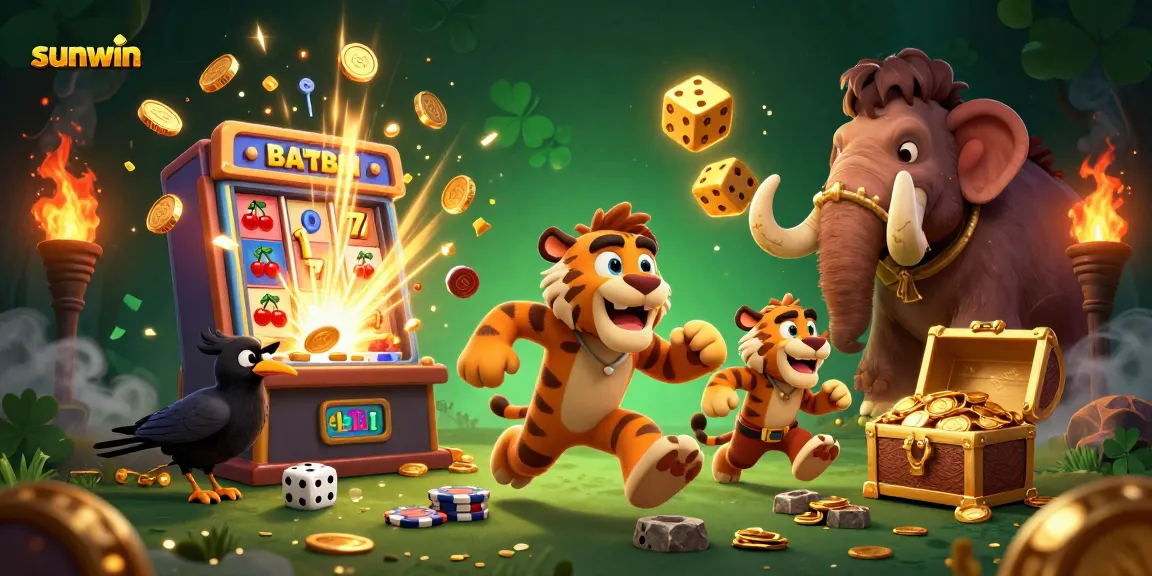 Engage in thrilling wins with sunwin's prehistoric casino adventure featuring dynamic slot machine action.