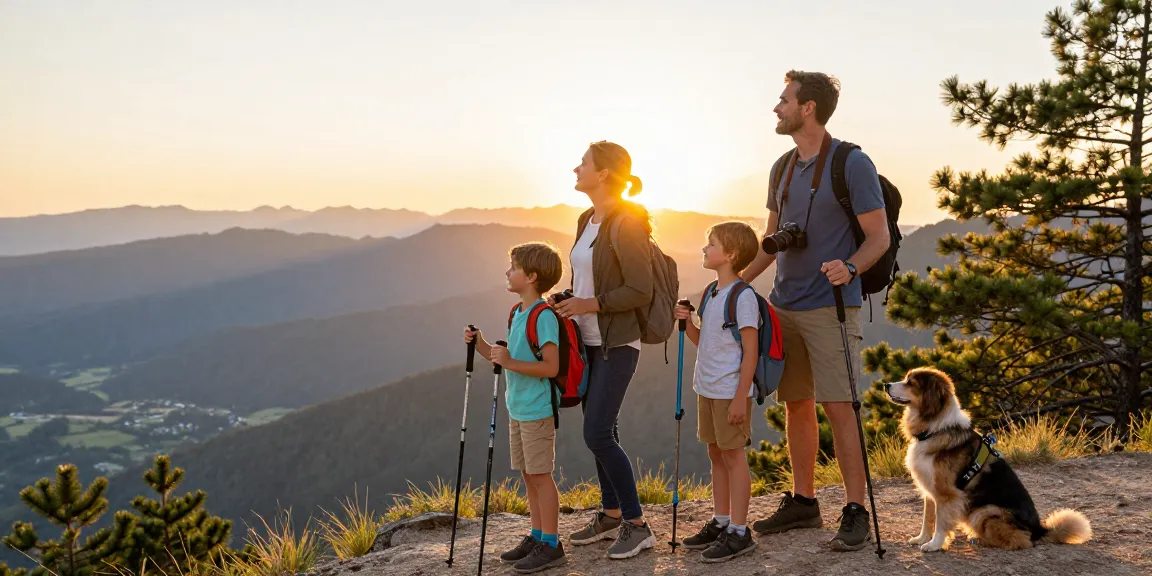 Family enjoying the scenic view at thatmountainlife.com, capturing adventure and joy in nature.