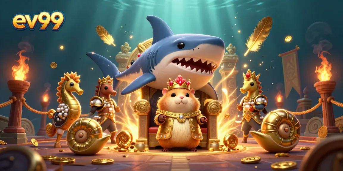Join the thrilling action at ev99 as the golden hamster king reigns over the casino arena!