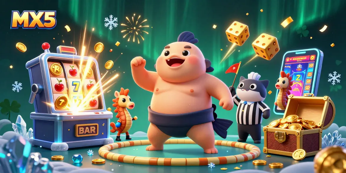 Experience thrilling gaming at MX5 with a vibrant underwater casino scene featuring dynamic characters and winning elements.