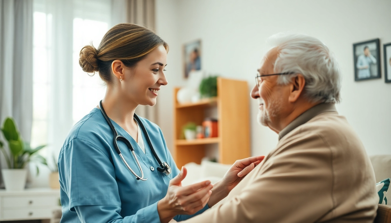 Engaging caregiver services buda tx offered by a compassionate professional in a warm home environment.