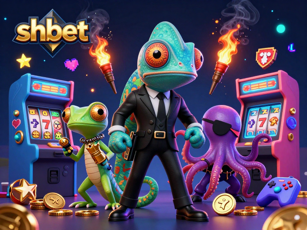 Spin and win at shbet with exciting 3D games showcasing vibrant characters and casino elements.