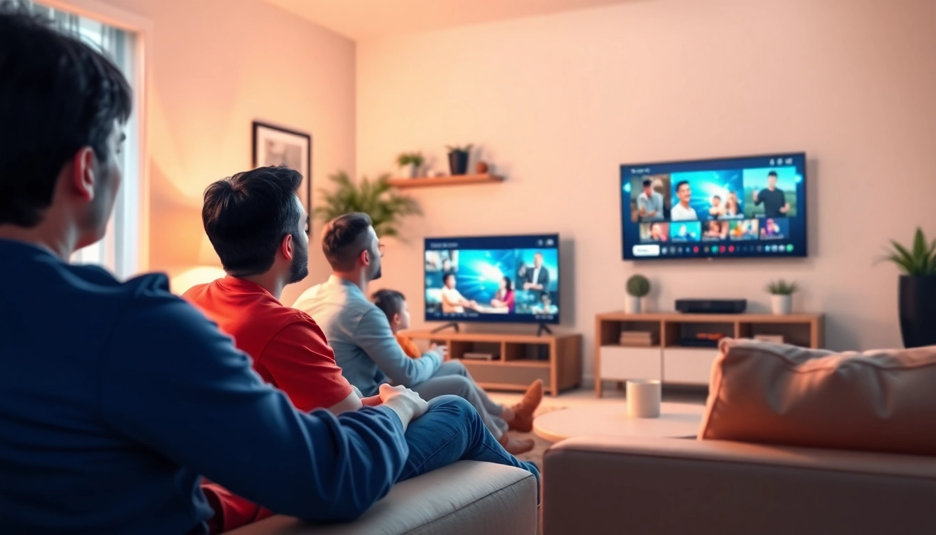 Enjoy a seamless Free IPTV Trial 24 Hours experience while streaming in a cozy family setting.