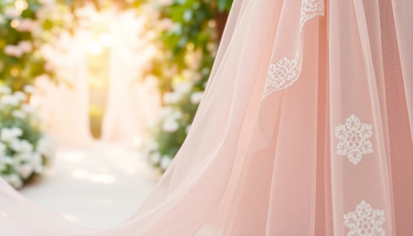 Tule voor bruiloft met delicate texturen en romantische uitstraling in een sfeervolle setting.